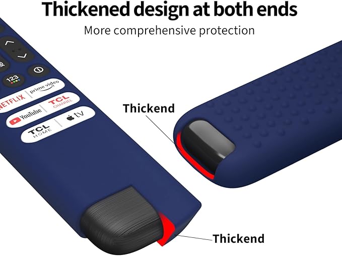Silicone Remote Cover for TCL RC813 FMB1, Case Sleeve for TCL Remote RC813 FMB1 Protective Sleeve (Dark Blue)
