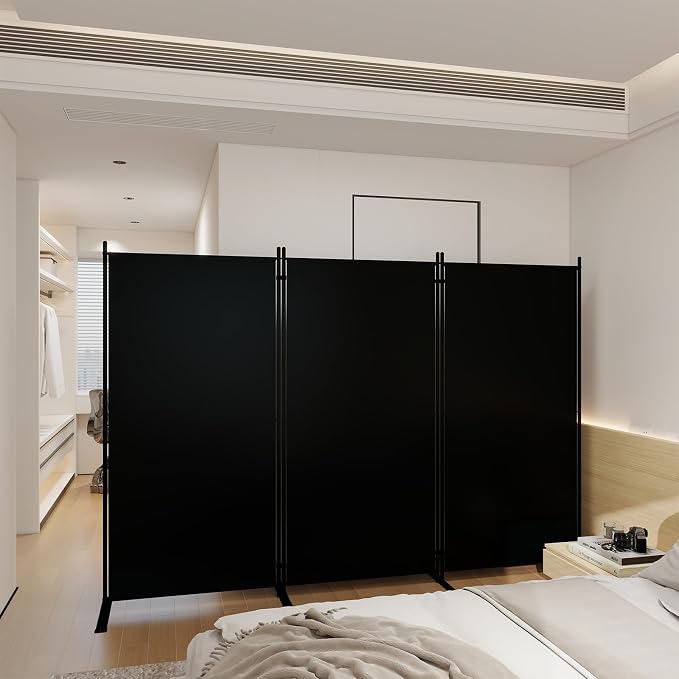 T&Jero 3-Panel Folding Room Divider, 6ft Tall Portable Privacy Screen Wall - Image 7