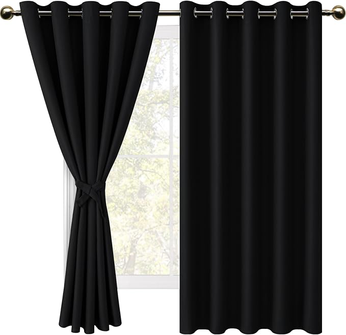 DWCN Black Blackout Curtains for Bedroom - Image 7
