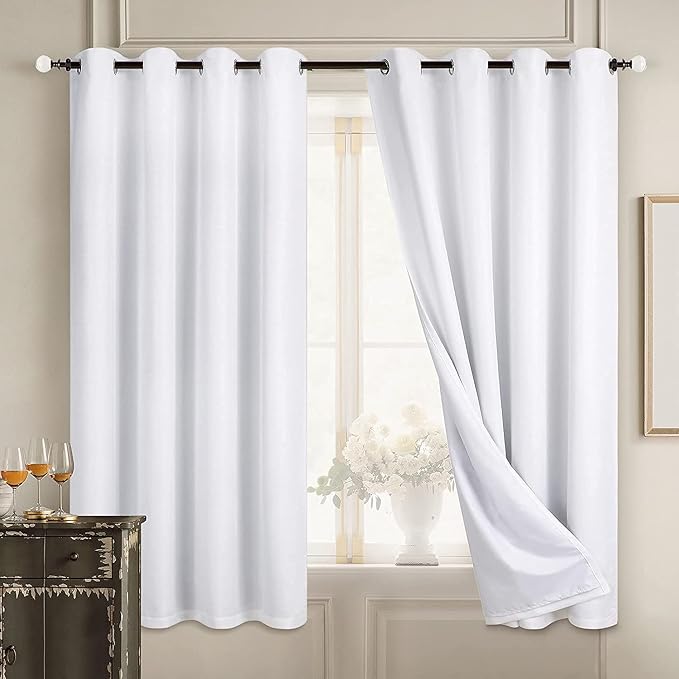 Diraysid 100% Blackout Curtains White Linen Curtains by Diraysid%2C+refresh+your+life