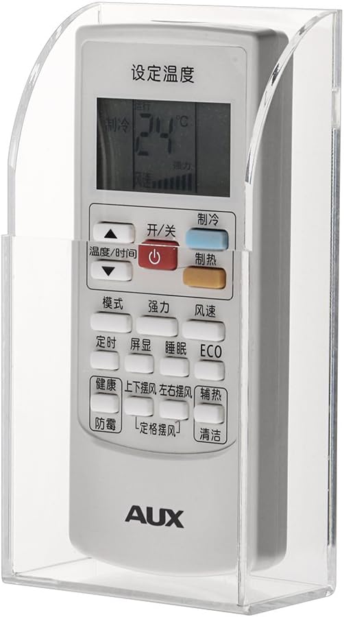 Hipiwe Wall Mount Remote Control Holder Clear Acrylic Media Organizer Box | - Image 4