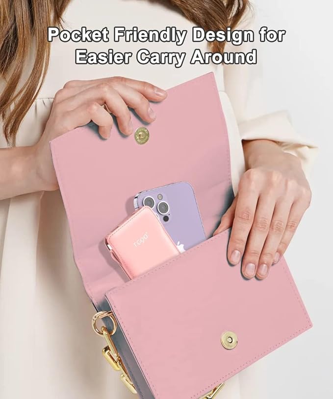 TG90° 10000mah Portable Charger Power Bank with Built-in Cables(No AC Plug),Travel Essentials Battery Pack with Cords Portable Phone Charger Compatible with iPhone and Android Smart Devices