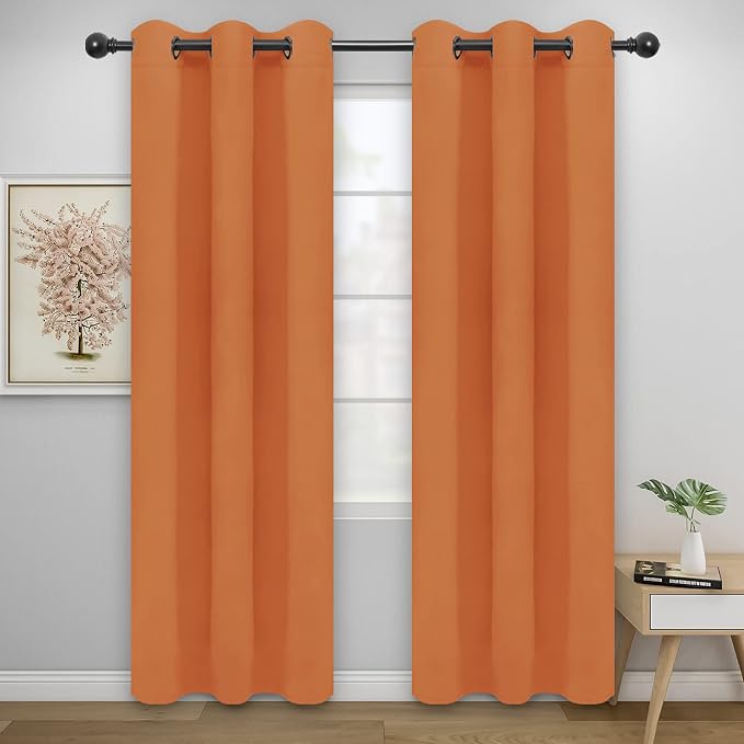 Easy-Going Thermal Grommet Blackout Curtains, 2 Panels 42x84 in, Noise Reduction by Easy-Going