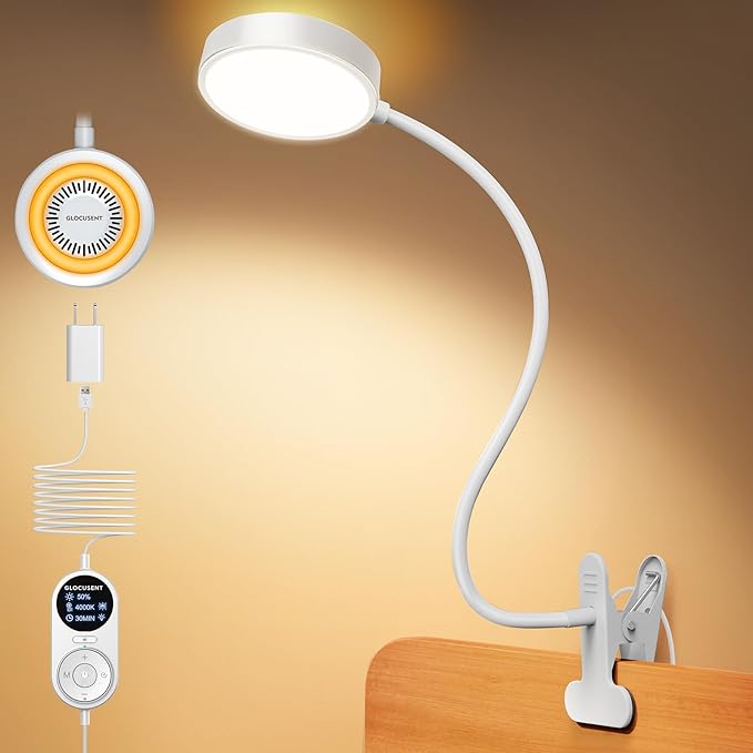 Glocusent 72 LED Clip on Lamp, Reading Lamp by GLOCUSENT