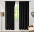 BGment Black Blackout Curtains for Bedroom 72 Inch Length 2 Panels | Thermal by BGment