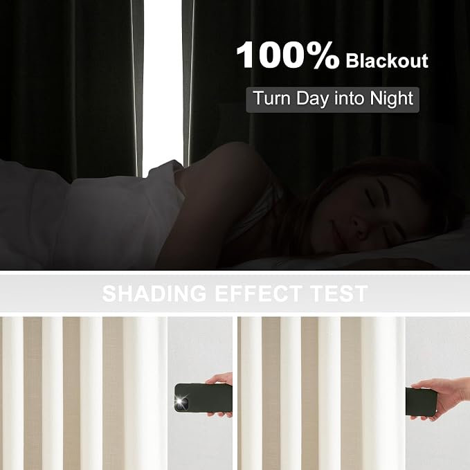 Topfinel 96 Inches Long Pinch Pleated 100% Blackout Curtains, Thermal Insulated - Image 6