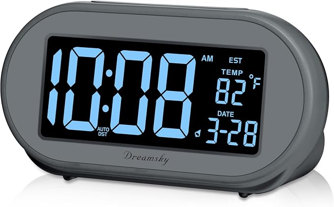 DreamSky Alarm Clocks for Bedrooms, Auto Set Digital Clock by DreamSky