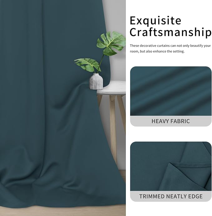 Easy-Going Thermal Grommet Blackout Curtains, 2 Panels 42x36 in, Noise Reduction - Image 5