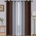 SimpleHome Ombre Brown to Grey White Curtains by SimpleHome