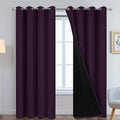 Yakamok Dark Purple 100% Blackout Curtains 96 Inches Long 52" Wide 2 Panels | by Yakamok