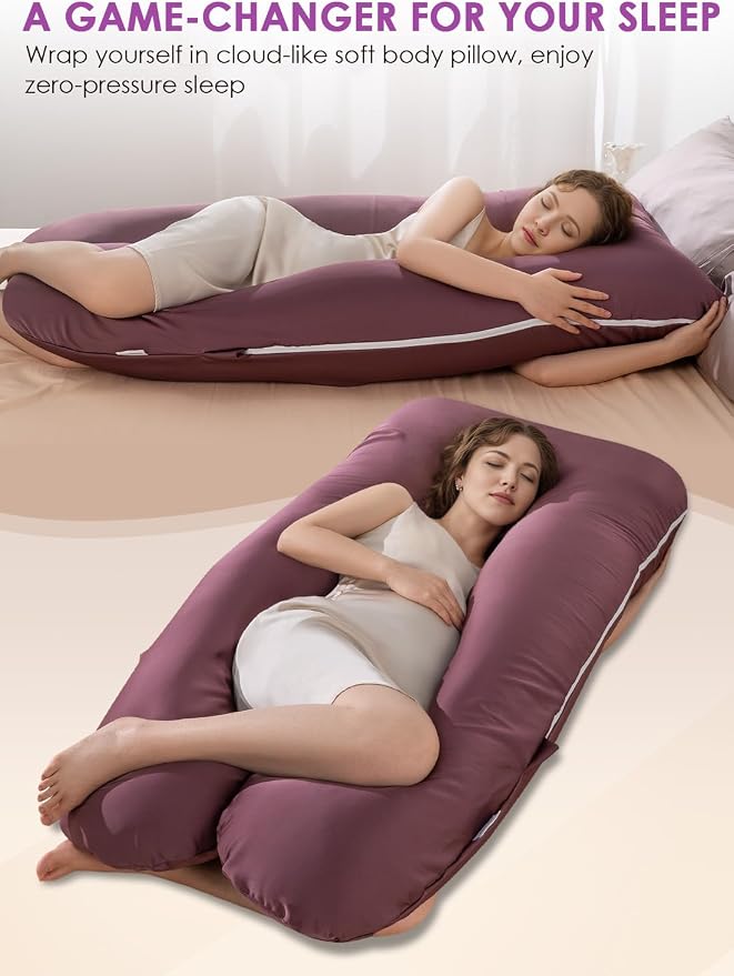 QUEEN ROSE Pregnancy Pillow, U Shaped Full Body Pillows - Image 2