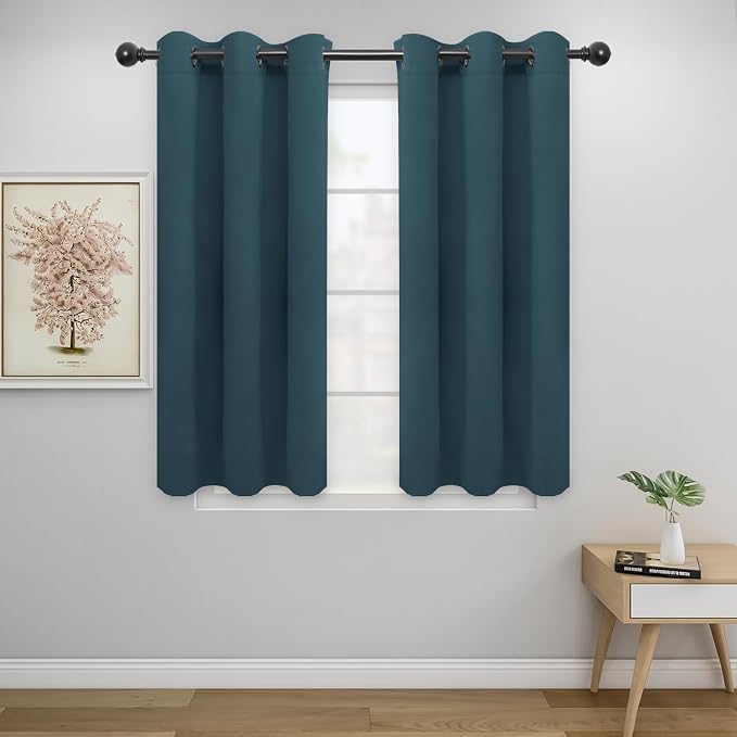 Easy-Going Thermal Grommet Blackout Curtains, 2 Panels 34x45 in, Noise Reduction by Easy-Going