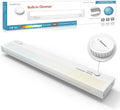 Leetdud Under Cabinet Lighting Plug in or Hardwired Built-in Dimmer, 18 Inch 9W, 5CCT 2700/3000/3500/4000/5000K, Linkable Counter Lights for Kitchen, ETL Dimmable LED Light Fixture, White