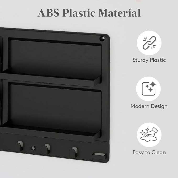 Lifewit Plastic Bedside Wall Shelf, Adhesive Floating Shelves Dorm Decor | - Image 3