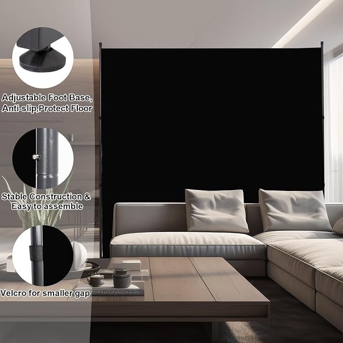 Room Divider Single Panel Folding Privacy Screen, Wall Divider - Image 3