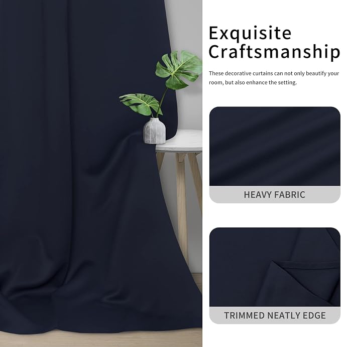 Easy-Going Thermal Grommet Blackout Curtains, 2 Panels 42x54 in, Noise Reduction - Image 5