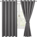 Blackout Curtains for Bedroom, 60 x 63 Inches Length, Light Grey | Thermal by Hiasan