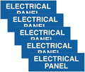 All Quality Basic Electrical Panel Sign - Fire Regulation Safety Compliance Sign - Blue - Large (5 Pack)