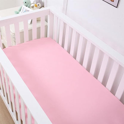 Belsden Pack of 3 Floral Fitted Crib Sheet Set for Baby Girl, Universal Fits Standard Size Crib and Toddler Mattress 28" x 52", Soft Breathable and Machine Washable, Floral Purple & Pink & Pink Rose