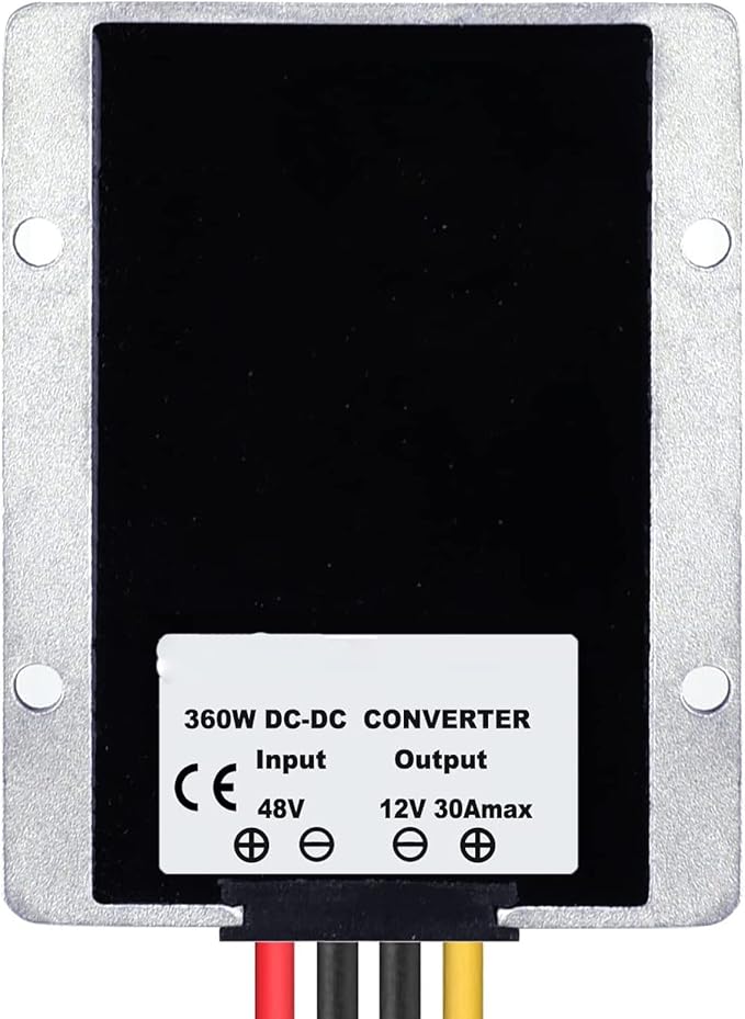 MGGi DC 48V to 12V Converter Voltage Regulator 30A 360W Voltage Reducer Buck Transformer Power Supply for Golf Cart, forklifts, Car