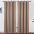 Blackout Curtains 52 x 90 Inch Long Cappuccino Curtains Set of 2 Panels Room by Lemomo