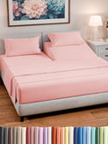 Split Head King Sheet Set – 4 Piece Flex Split Top King Sheets for Adjustable Beds - Fits 14” to 16" Mattress w/ Deep Pockets - Soft, Breathable & Cooling - Luxury Bedding and Wrinkle Free - Baby Pink