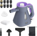 awasky Steam Cleaner: 10s Fast Heating-Lockable Steam Trigger-Large Tank-Refill Anytime-No Cooling-14 PCS Kit-Hand Held HandHeld Multi Portable Steamer for Home Kitchen Grout Tile Shower Cleaning Grey