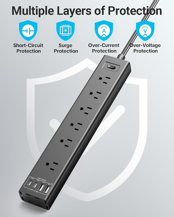 360° Mountable Surge Protector Power Strip - Image 2