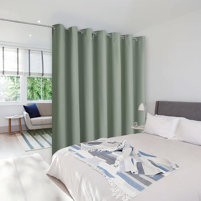 NICETOWN Room Separating Divider, Function Thermal Blackout Patio Door Curtain by NICETOWN