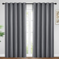 Yakamok Grey Room Darkening Curtains 62x84 inch Gray Grommet-Living Room | 2 by Yakamok