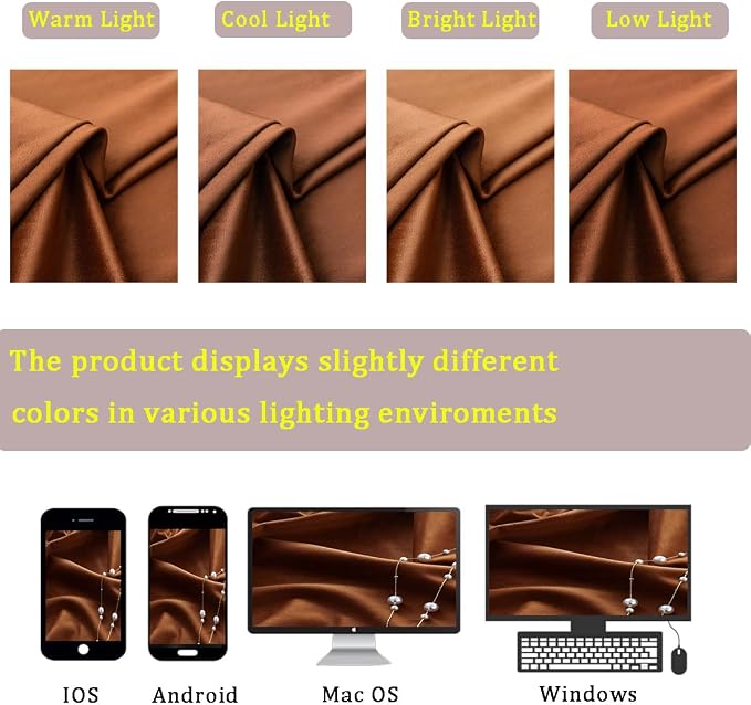 Timeper Burnt Orange Velvet Curtains W62 x L96 inches 2 Panels, Light Blocking - Image 7