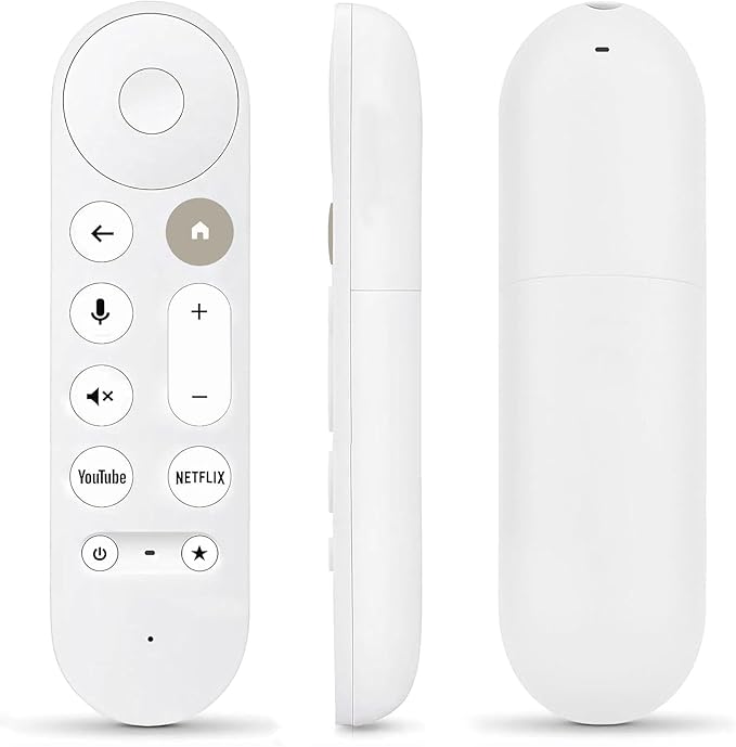 New Replacement Voice Remote Control for Chromecast-Google-TV 4K/ HD, for Google TV Streamer 4K Box, with Voice Function, with 2 Shortcut Buttons