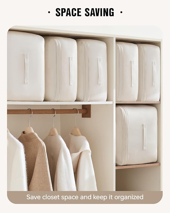Eachy 2-Pack Comforter Storage Bag Blanket Storage Bags, Compression Storage - Image 5