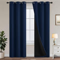 Yakamok Navy Blue Blackout Curtains 84 inches Long by Yakamok