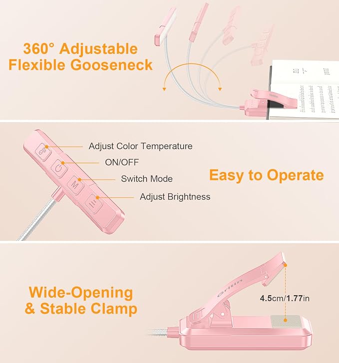 Gritin 2026 Gen 2 Book Light for Reading- 32 Eye Caring Full Spectrum LED | 5 - Image 8