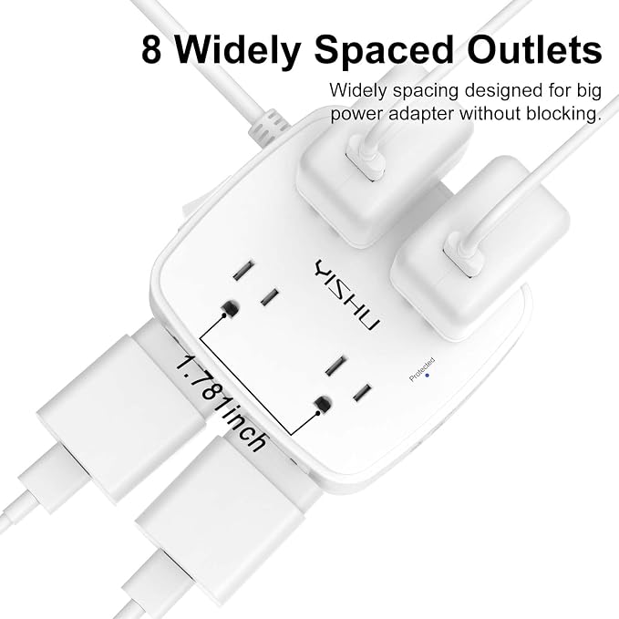 6Ft Surge Protector Power Strip - Image 3