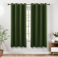KOUFALL 52x63 Inch Length Olive Green Blackout Curtains by KOUFALL