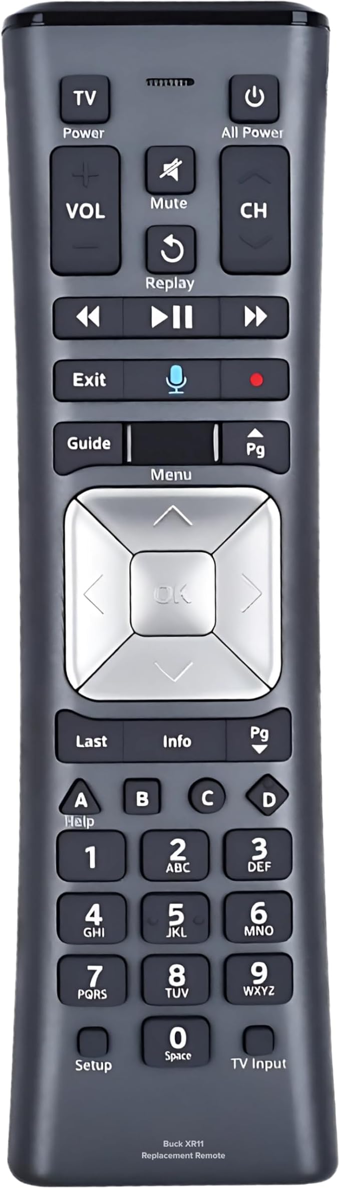 XR11 Xfinity Remote Control Replacement – Universal IR/RF Remote for Cox & Comcast, Easy Pairing, Voice Search, Backlit Keys, Compatible with X1, XG1, Xi3 Cable Boxes/DVR Receivers, 1 Pack