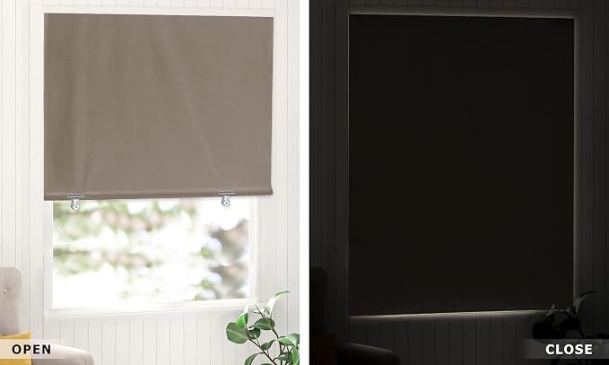 LazBlinds 100% Blackout Door Curtain, 1 Panel | No tools No Drill Cordless - Image 7