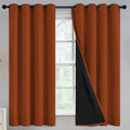 Yakamok Burnt Orange Blackout Curtains 63 inches Long by Yakamok