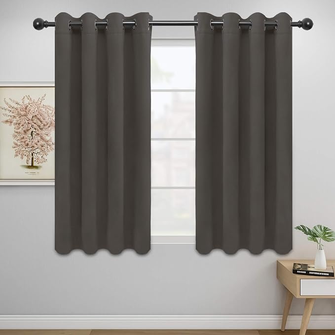 Easy-Going Thermal Grommet Blackout Curtains, 2 Panels 52x46 in, Taupe | by Easy-Going