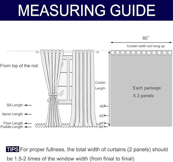 DWCN Blackout Curtains – Thermal Insulated Light Blocking Privacy Grommet Drapes - Image 2
