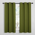 NICETOWN Olive Green Blackout Curtains 40 inches Length by NICETOWN