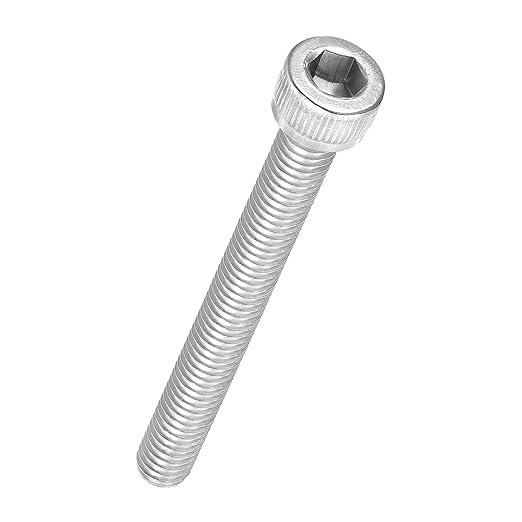 Kozelo 25pcs Socket Head Cap Screws - [M6-1 x 55mm] 304 Stainless Steel Allen Socket Drive for Electrical Motor 3D Printing Fan Engine Replacement Use, Silver