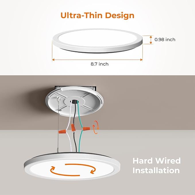 Matane Dimmable Motion Sensor LED Ceiling Light with Remote, 9 Inch Wired Flush Mount 3000K 4000K 5000K, 1800LM Motion Sensor Light Indoor for Closet Hallway Laundry Stairs White