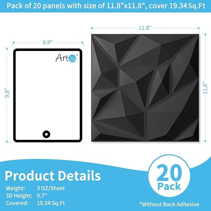 Art3d 20 Pack Decorative 3D Wall Panels - Image 2