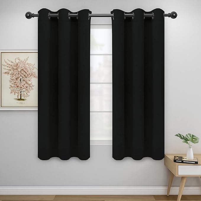 Easy-Going Thermal Grommet Blackout Curtains, 2 Panels 42x72 in, Noise Reduction by Easy-Going