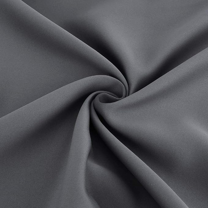 Diraysid Grey Grommet Blackout Curtains - Image 7