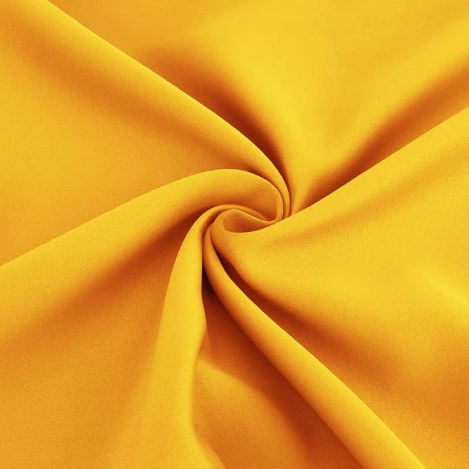 Diraysid Yellow Grommet Blackout Curtains - Image 7