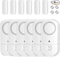 ANKOSHUN Door Window Alarm Sensors - Door Alarms for Kids Safety, Door Alarms for Home Security, for Home, Office, Store, Garage, Dorm Room, Apartment, RV, White, 6 Pack